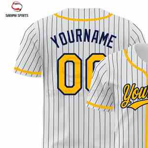 Maillot de baseball respirant personnalisé avec impression numérique par sublimation, design sur mesure, maillots de baseball bicolores - Product Image 5