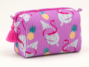 Vintage Bohemian Embroidered Cotton Makeup Case <b>Water</b> Resistant Zipper Soft Handle Eco-Friendly Medium Capacity Travel <b>Pouch</b> - Product Image 4