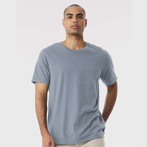T-shirt gris ample pour homme 100 % coton, col rond, manches courtes, personnalisable, décontracté, jersey vierge 230g, écologique - Product Image 1