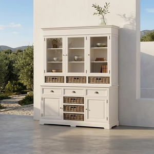 Armoire de rangement en teck massif, grande capacité, durable, écologique, design scandinave contemporain, couleur, salon - Product Image 5