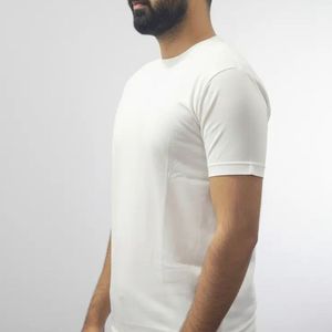 T-shirts de sport blancs pour hommes, séchage rapide, respirants, 95% polyester, 5% élasthanne, design uni - Product Image 4