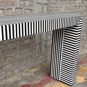 ILAHI's Bone Inlay <b>Table</b> Modern Design Agate Detailing <b>Storage</b> Portable Home Furniture - Product Image 1