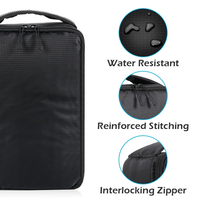 Tas Kamera Polyester dengan Ritsleting, Anti Guncangan, Busa Pelindung, Pembatas Berlapis yang Dapat Disesuaikan untuk Penyimpanan Peralatan yang Aman