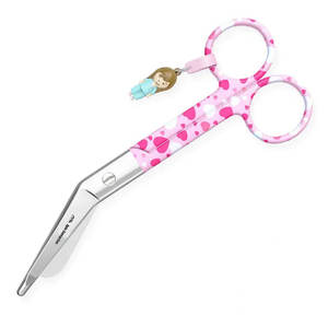 กรรไกรพยาบาลสำหรับคนถนัดซ้าย ลายดอกเดซี่ กรรไกรตัดผ้าพันแผลสแตนเลส พร้อมปลายทู่ป้องกัน สำหรับการตัดทางการแพทย์อย่างรวดเร็ว - Product Image 2