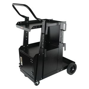 2-Tier Heavy Duty Welding Cart Anti-Theft Lockable Cabinet 265LBS <b>Weight</b> Capacity 360 Degrees Swivel Wheels Welder <b>Storage</b> Cart - Product Image 1