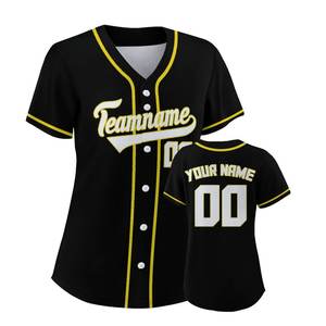 Maillots en maille pour femmes, vêtements d'équipe de baseball, tissu léger, logo personnalisé, fournisseur en gros aux États-Unis - Product Image 6
