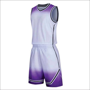 Uniforme de Baloncesto de Verano al por Mayor 100% Poliéster para Hombre, Ajuste Cómodo, Ligero, Transpirable, con Logotipo Personalizado - Product Image 1