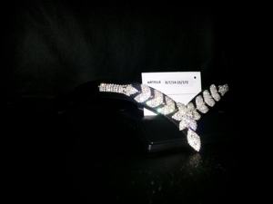 Última colección, cadena de 4 filas, banda para cejas de cristal negro, producto de caballo ecuestre de cuero genuino con cuero genuino negro. - Product Image 5