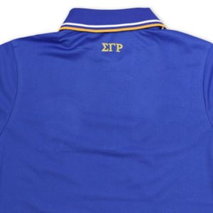 เสื้อโปโล Sigma Gamma Rho แขนสั้น เสื้อผ้าลำลองแบบสปอร์ต เสื้อคอปก ระบายอากาศได้ดี ชุดทีมแบบกำหนดเอง เสื้อยูนิฟอร์ม OEM ODM - Product Image 4