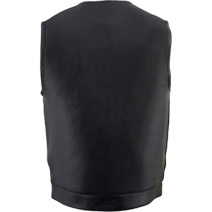 Chaleco de Motociclismo Samroz Sports, de Cuero Genuino, Personalizado, Casual, con Cierre de Cremallera en V, Precios Económicos al por Mayor, Transpirable, para Hombre - Product Image 2
