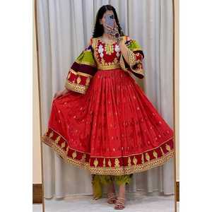 Ropa Tradicional Hecha a Mano, Vestido Afgano de Alta Calidad, el Mejor Material, Vestidos Vintage Afganos para Mujer 0685 - Product Image 3