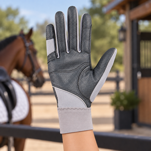 Gants d'équitation d'hiver imperméables et résistants à la chaleur en cuir, vêtements de sport avec protection antidérapante et anti-UV, compatibles avec les écrans tactiles - Product Image 4