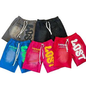 Pantalones Cortos de Algodón para Hombre, Personalizados, con Forro Polar, Cierre Frontal Sólido, Secado Rápido, Transpirables, Ecológicos, con Cordón Ajustable, Bordado, Etiqueta Privada, Estilo Casual - Product Image 1
