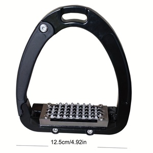 Étriers de cheval de qualité supérieure, plateforme large, antidérapants, confortables, soutien confortable pour la pratique de l'équitation, construction métallique durable - Product Image 5
