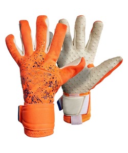 Gants de gardien de but de football noir bleu blanc PU antidérapants respirants légers séchage rapide protection des doigts poignet réglable - Product Image 4