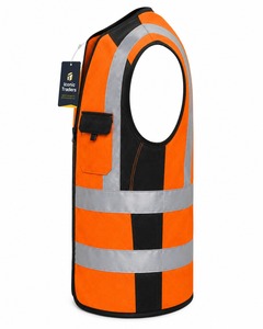Gilet de sécurité en maille polyester respirant, imperméable, à séchage rapide, personnalisable, multicolore, haute visibilité, réfléchissant, avec fermeture éclair – Vente en gros - Product Image 6
