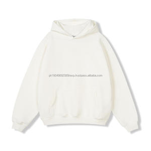 Hoodie tendance en polaire 350G Plus pour homme, couleur unie, coupe ample et oversize, collection Automne-Hiver 2026 - Product Image 1