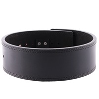 Ceinture de soutien lombaire respirante en cuir de vachette avec logo personnalisé pour la musculation, l'haltérophilie, unisexe