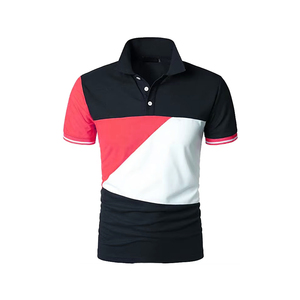 Polo colorblock élégant à manches courtes, respirant, en tricot, vêtements de sport personnalisés, vêtements d'été modernes, polos de golf - Product Image 3