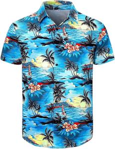 Camisa Hawaiana Floral para Hombre, Manga Corta, Estampado Tropical, Casual de Playa, con Botones, Colorida, para Vacaciones de Verano - Product Image 5
