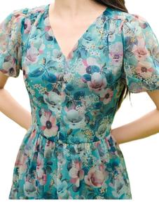 Vestido Midi de Oficina para Mujer, 100% Chifón, Tejido Sólido, Estilo Casual para Trabajo y Ocio, ODM - Product Image 4