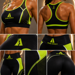 Custom Women Reflective Yoga Set Flare Leggings Sports Bra Gym Fitness Activewear Workout Clothing Suit - Product Image 4