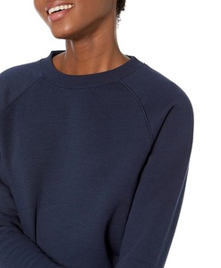 Nouveau design, sweat-shirt en coton pour femme, col rond, manches longues, épaules tombantes, uni, confortable, décontracté, fabriqué au Bangladesh - Product Image 3