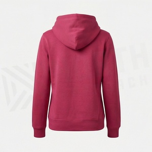 Sweat à capuche décontracté pour femme, coupe ample, épaules tombantes, manches longues, en molleton de coton brossé, couleur personnalisable, imprimé sur mesure, hiver - Product Image 2