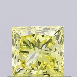 Diamante Amarillo de Corte Princesa, Cultivado en Laboratorio, Piedra Suelta Cuadrada para Anillo de Compromiso o Joyería Fina - Product Image 1