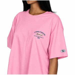 T-shirt pour femme en coton biologique, col rond, brodé, coupe ample, vente en gros auprès d'un fabricant de vêtements du Bangladesh - Product Image 3