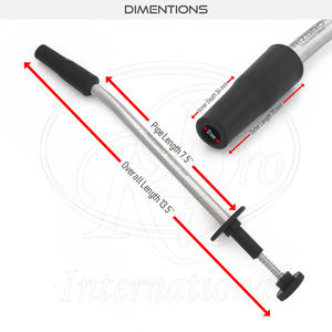 Pistolet à boulettes incurvé pour moutons et chèvres, corps en acier inoxydable, tête en silicone, pièces en plastique, taille du récipient 12x34 mm, longueur 13,5 pouces - Product Image 4