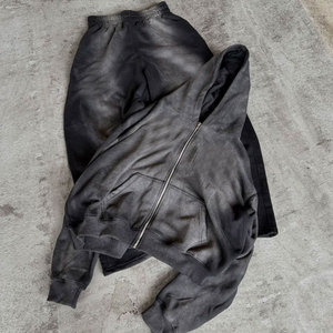 เสื้อฮู้ดปักลายตัวอักษรสไตล์วินเทจสำหรับผู้ชาย แฟชั่นฮาราจูกุ โกธิค Y2K ชุดเซ็ตแทรคสูทลำลองทรงหลวมสำหรับผู้ชาย - Product Image 4