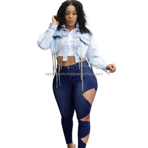 Venta caliente de alta calidad de las mujeres de cintura alta Slim Fit Jeans Nuevo Otoño/Invierno Pure Color Jeans Mujer White Zipper Jeans - Product Image 1