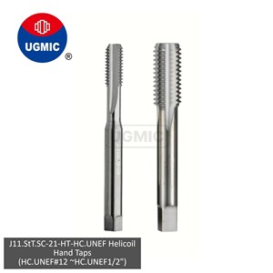 J11.StT.SC-21-Embouts de taraudage manuels-HC. ( # Tarauds droits en carbure monobloc avec filetage H.C.-UNEF, diamètres 12 1/4 ", 5/16 ", 3/8 ", 7/16 ", 1/2 ") - Queue JIS - Product Image 1