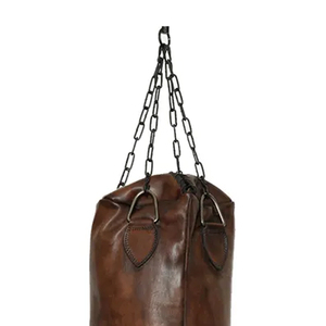 Sac de frappe de boxe réglable et confortable en cuir véritable de haute qualité avec fermeture élastique – Sac de frappe lourd personnalisable en couleur - Product Image 2
