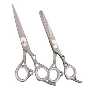 Stainless Steel Barber Scissors Set Hair Cutting Scissor and Thinning <b>Shear</b> Combo for Salon Hairdressing Stylists Grooming Kit - Product Image 3