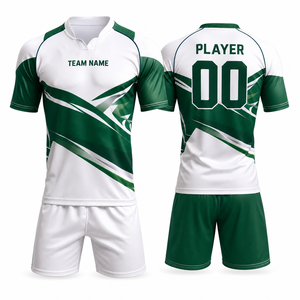 Conjunto de Uniforme de Rugby Juvenil Personalizado al por Mayor, Jersey y Pantalones Cortos Sublimados para Escuelas, Clubes, Academias y Ligas Juveniles - Product Image 1
