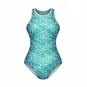 ชุดบอดี้สูทคอกลมทรงเข้ารูปลำลองสำหรับใส่ไปชายหาด ชุดว่ายน้ำวันพีซสำหรับผู้หญิง - Product Image 2