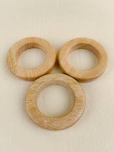 Ensemble de 5 anneaux de serviette en bois, design moderne et luxueux, largeur 4,5 cm, durables, écologiques, décoration de table ronde pour mariage et dîner - Product Image 4