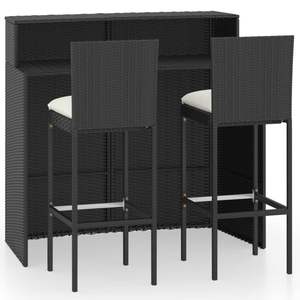 Ensemble de bar de jardin noir - Product Image 2