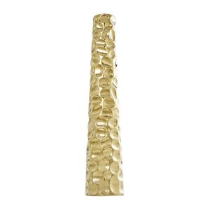 Jarrón de suelo moderno de lujo, hecho a mano en aluminio dorado, decoración contemporánea para el hogar, oficina, bodas. - Product Image 2