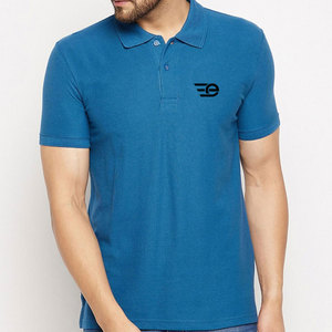 Polo pour homme en coton mélangé, manches courtes, décontracté, été, design uni, vente en gros OEM, polo décontracté pour homme - Product Image 1