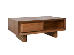 Modern Luxury Solid Wood Drum Coffee Table Large Slatted Pedestal <b>Foldable</b> Portable Easy Clean Natural Oak Finish Handmade 1 - Product Image 3
