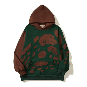 เสื้อฮู้ดโอเวอร์ไซส์แบบยูนิเซ็กซ์ สีขาว-น้ำเงิน ลายพิมพ์นามธรรม มีกระเป๋า ทรงปกติ สวมใส่สบาย เหมาะสำหรับฤดูใบไม้ร่วง ผ้าฝ้ายเฟรนช์เทอร์รี่ 300 กรัม - Product Image 5