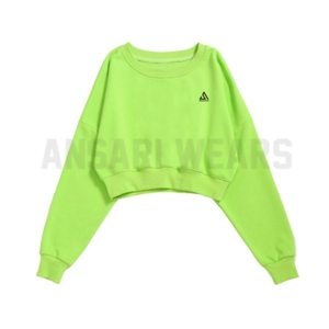 New 2026 Cropped Winter Breathable Sweatshirt Workout <b>Crop</b> <b>Top</b> Casual Loose Fit Pullover Street Style Winter sweatshirt - Product Image 3