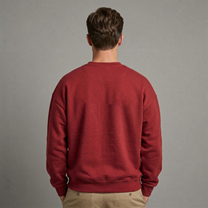 Sudaderas Unisex Extra Grandes con Cuello Redondo, 100% Algodón Ecológico, Logotipo Bordado Personalizado, Estilo Hip Hop, Venta al Por Mayor OEM - Product Image 2