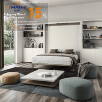 Maßgefertigtes Modulares Multifunktionales Drehbares Murphy-Bett Faltbarer TV-Schrank Modernes Design Eisenrahmen Feuerfest Wasserdicht Einfach