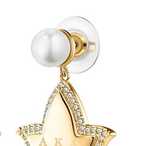 Boucles d'oreilles pendantes en forme de feuille avec perles blanches et or, ornées de cristaux, élégantes, pour femme, bijoux de mode pour soirée - Product Image 2