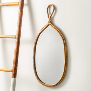 <b>Wall</b> <b>Hanging</b> Teardrop Rattan <b>Mirrors</b> <b>Wall</b> <b>Hanging</b> Contemporary Style Eco Friendly Water Drop Shape <b>Mirror</b> - Product Image 6