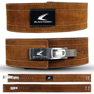 Cowhide Non-Slip Breathable Weightlifting Belt Lever Buckle Gym Lower <b>Back</b> <b>Support</b> Professional Protection <b>Back</b> <b>Support</b> Gym Belt - Product Image 1